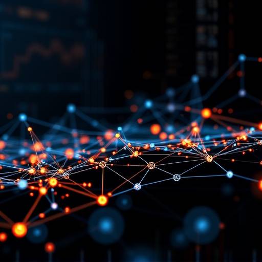 Graphical representation of blockchain technology and financial data